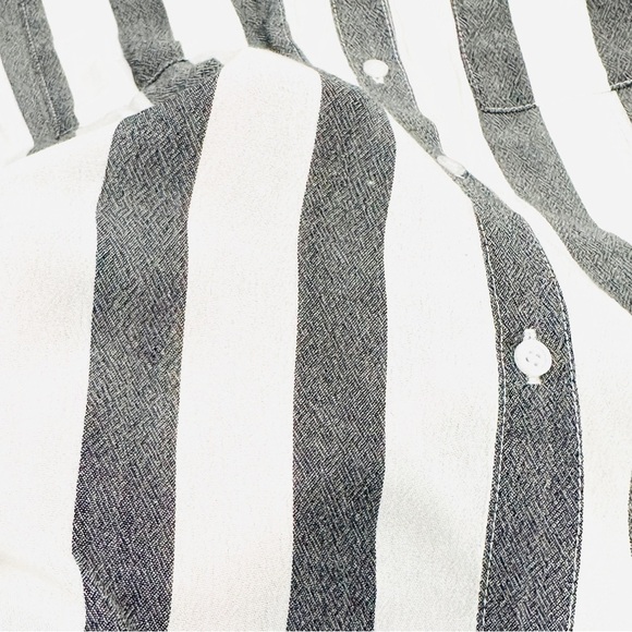 NWOT Nordstrom BP The Perfect Shirt Black & White Stripe Button Down Shirt - Picture 5 of 6